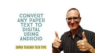 Convert Any Paper Text to Digital Using Android