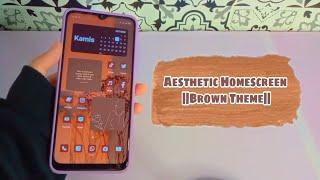 Make your Android Homescreen Aesthetic || Brown Theme || OppoA15