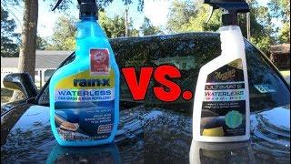 Rain X vs.  Meguiars waterless car wash