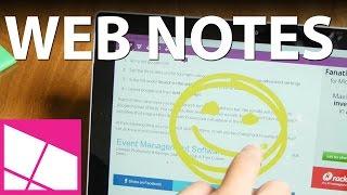 How to use Web Notes on Microsoft Edge