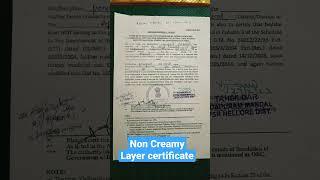 #Non Creamy Layer Certificate# For Ap police Exams