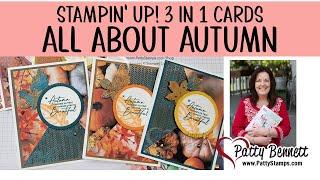 Make 3 Cards at Once with Stampin' Up! All About Autumn paper! Plus bonus project!!