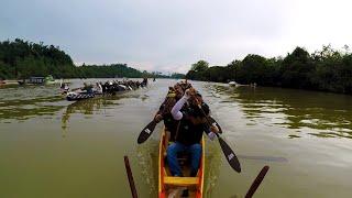 Ngeri..!!! Pertarungan Begitu Sengit Perahu Naga Sampai Finis || Lomba Perahu Panjang Gurimbang