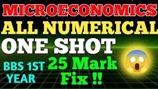 MICROECONOMICS ONE SHOT NUMERICAL ll Bbs 1st Year Economics One Shot Numerical ll Bbs 1st Year 2081