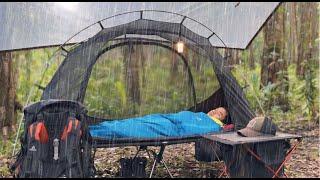 Solo Camping in Long Heavy Rain || 4 Days Camping in Heavy Rain