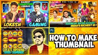 How To Make Thumbnail Like @LOKESHGAMER | How To Make Free Fire Thumbnail