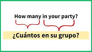 Create Sentences in Spanish (for a restaurant)