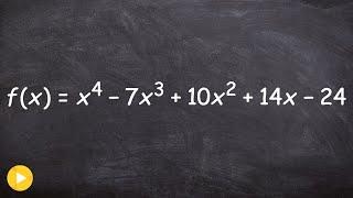 Given a Polynomial Function Find All of the Zeros