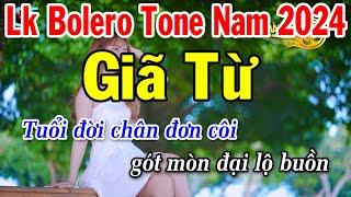 Karaoke Liên Khúc Bolero Tone Nam 2024 | Giã Từ | Con Đường Xưa Em Đi