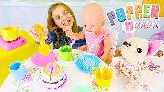 Puppen Mama für Kinder - Ayça bereitet für Rose eine Tee-Party vor - Spaß mit Baby Born Rose