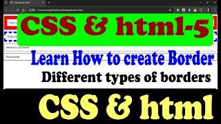 Learn to create border with inline style sheet in html || Inline stylesheet @COMPUTEREXCELSOLUTION