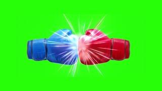 BOXING GLOVES FIST BUMP  Green Screen with Punch Sound Effects