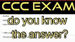 CCC Exam Preparation Q&A