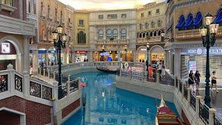 在澳門威尼斯人商場內擁有室內運河及奢華購物體驗｜Indoor Canal and Luxury Shopping at The Venetian Macau