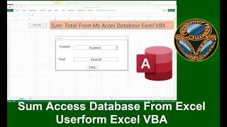 Sum Access Database From Excel   Userform Excel VBA