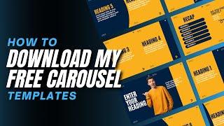 How to download my free Instagram carousel templates | Link in description