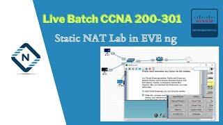 CCNA 200-301 |  Static NAT Lab in EVE ng | Live Batch