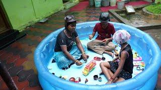 Swimming Pool "KITCHEN" | மழையில் குளித்து கொண்டே சமையல் செய்யும் அதிசயம் .. Mrs.Abi 2.0