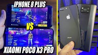 IPHONE 8 PLUS VS XIAOMI POCO X3 PRO en FREE FIRE