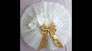 как сшить платье ,платье из кружева с прозрачной спинкой ч.2/ How to sew a baby dress p.2