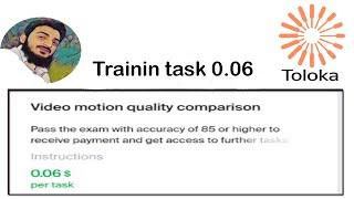 Video motion quality comparison 0.06 | training task | toloka new task
