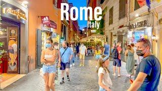 Rome, Italy  - Night Walk - September 2021 - 4K-HDR Walking Tour (▶95min)