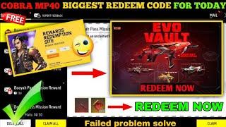 FREE FIRE REDEEM CODE TODAY 22 SEPTEMBER REDEEM CODE FREE FIRE | FF REDEEM CODE TODAY 22 SEPTEMBER