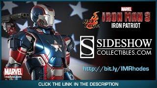 Iron Man 3 Hot Toys Iron Patriot Movie Masterpiece 1/6 Scale Diecast Figure Review