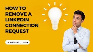 how to remove a linkedin connection request