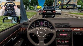 2004 Audi A4 Avant 1.8T - City Car Driving [Steering Wheel Gameplay]