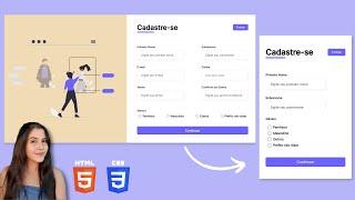 Formulário de Cadastro RESPONSIVO (Responsive Registration Form) | HTML e CSS