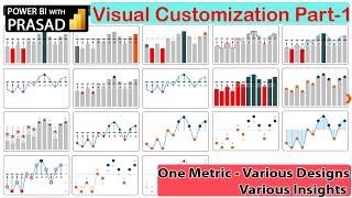 Power BI visual customization part 1(converting native visuals into special ones with more insights)