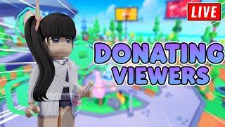 DONATING ROBUX IN PLS DONATE LIVE