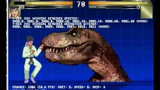 T-Rex from jurassic park in mugen