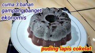 PUDING COKELAT 3 BAHAN | resep puding goriorio ekonomis