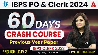 IBPS PO & Clerk 2024 | English Previous Year Question Paper By Kinjal Gadhavi | Day 2