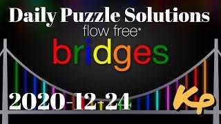 Flow Free Bridges - Daily Puzzles - 2020-12-24 - December 24th 2020