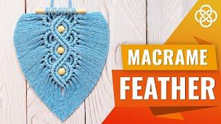 Macrame Feather With Beads | Macrame DIY | Macrame Feather Tutorial