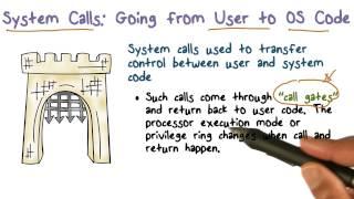System Calls  Going from User to OS Code