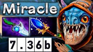 Миракл на новом Сларке, как же он режет! - Miracle Slark 7.36 DOTA 2