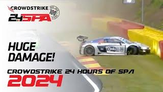 Big Damage After Safety Car | Crowdstrike 24 Hours of Spa | Fanatec GT Europe 2024