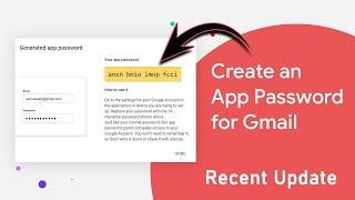 Create App Passwords To Use Gmail account For Less Secure Apps | New Version  Generate App Password