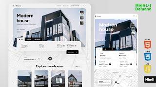 Real Estate Website Html Css | How To Build Real Estate Website | Real Estate Website Design
