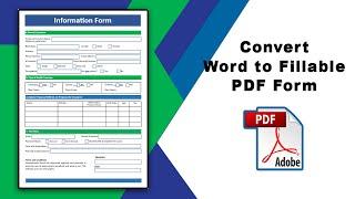 How to convert a word document to a fillable pdf using Adobe Acrobat Pro DC