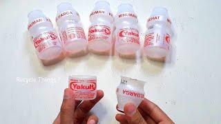 beautiful used yakult bottle recycling ideas | you will love it!