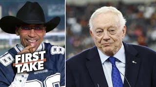 FIRST TAKE | "Jerry Jones has plan a blockbuster WR trade" - Stephen A. Smith on Cowboys rework Dak