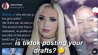 did tiktok post this girls drafts?!