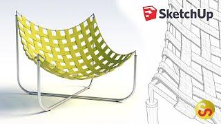 Modeling a Leisure Chair with Flowify - Sketchup tutorial timelapse
