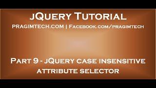 jQuery case insensitive attribute selector