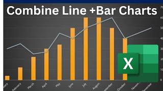 How to combine a line graph and Column graph in Microsoft Excel| Combo Charts in Excel